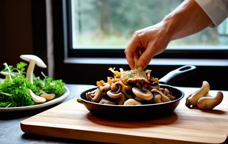 버섯 기반 소재의 시장 분석 - **Image Prompt 1: Culinary Innovation in a Swedish Kitchen**
A high-resolution, vibrant food pho...