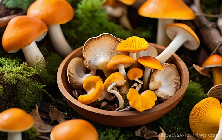 버섯 소재의 소비자 교육 필요성 - **Prompt:** A serene autumn scene in a lush Swedish forest, with tall pine trees and moss-covered gr...
