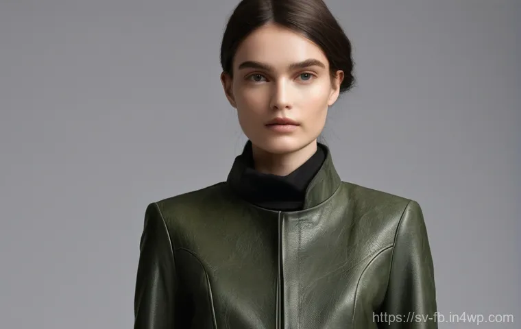 버섯 소재의 에코 패션 사례 - **Prompt 1: High-Fashion Mycelium Garment - Elegant and Earthy**
    "A sophisticated and stylish fe...