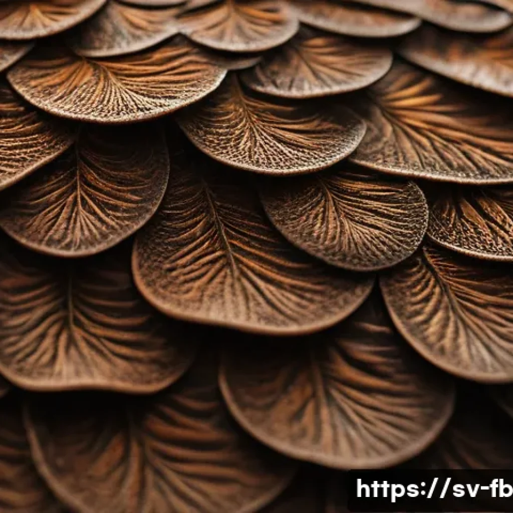 버섯 기반 섬유의 혁신적 접근 - **"A close-up, artistic shot of a finely textured, leather-like material made from mushroom mycelium...