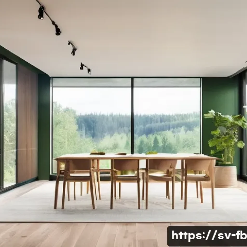 버섯 기반 소재의 연구 동향 - A modern Scandinavian eco-friendly building interior showcasing sustainable mushroom-based insulatio...